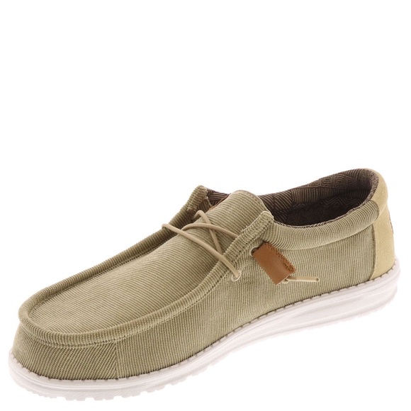 HEY DUDE WALLY CORDUROY SLIP ON SHOES IN TAN 13 US 46 EU main image 8